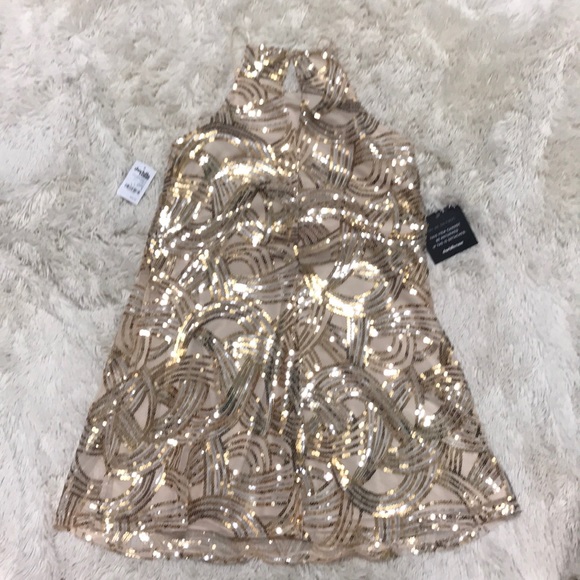 Sequined Halter Charlotte Russe Dress W/TAGS - Picture 4 of 4